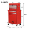 Rolling Cabinet Storage Chest Box Garage Toolbox Organizer-Red