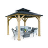[10X10FT] Alora Premium Outdoor Patio Hardtop Gazebo W/ Double Steel Roof (SAK01291)