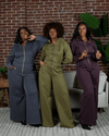 Green Satin Lined Jumpsuit