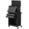 Rolling Cabinet Storage Chest Box Garage Toolbox-Black