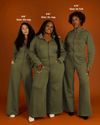 Green Satin Lined Jumpsuit