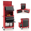 6-Drawer Tool Chest with Heightening Cabinet-Black & Red