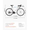 Road Bike, 700C Wheels Racing Bike, SHIMANO 21 Speeds Drivetrain City Commuter Road Bicycle, Urban Adult Sport Bicycle with Carbon Steel Frame, Drop Bar, Caliper Brake, for Men and Women