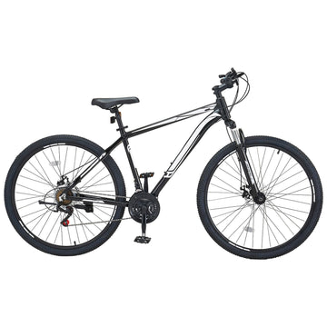 Mountain Bike, 29 inch MTB Bicycle with Front Suspension, 21 Speeds SHIMANO Twist Shifting, Comfort Saddle, Dual Disc Brakes, Aluminum Alloy Frame, Adult Sport Cycling Bicycle Trail Snow