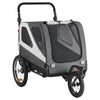 Dog Bike Trailer, Supports up to 100 lbs, 2-in-1 Pet Stroller Cart Bicycle Carrier for Small & Large Dogs, Easy Folding Frame with Quick Release Wheel, Universal Bicycle Coupler, Internal Leash