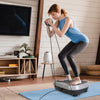 Vibration Plate Exercise Machine With Resistant Bands Remote Control Whole Body Vibration Platform Workout Equipment Home Fitness Training Equipment For Weight Loss Fat Burner