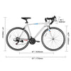 Road Bike, 700C Wheels Racing Bike, SHIMANO 21 Speeds Drivetrain City Commuter Road Bicycle, Urban Adult Sport Bicycle with Carbon Steel Frame, Drop Bar, Caliper Brake, for Men and Women