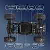 2025 RC 37cm 1:12 4WD Large Remote Control Cars Rock Crawler Monster Truck with 2 Battery ,Kids Toys Gifts