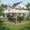 10x10 Pop Up Canopy, Netting, Foldable, Height Adjustable, Wheeled Carry Bag, 4 Sand Bags, Beige