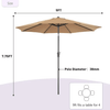 9' Red Crank Lift and 3 Position Tilt Patio Umbrella