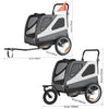 Dog Bike Trailer, Supports up to 100 lbs, 2-in-1 Pet Stroller Cart Bicycle Carrier for Small & Large Dogs, Easy Folding Frame with Quick Release Wheel, Universal Bicycle Coupler, Internal Leash