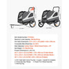 Dog Bike Trailer, Supports up to 100 lbs, 2-in-1 Pet Stroller Cart Bicycle Carrier for Small & Large Dogs, Easy Folding Frame with Quick Release Wheel, Universal Bicycle Coupler, Internal Leash