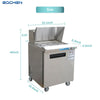 27 inch Salad Sandwich Prep Table Refrigerator, Mega Top, Stainless Steel Food Prep Cooler