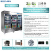 3 Door Commercial Beverage Refrigerator, EQCHEN 82 Inch Commercial Glass Door Refrigerator