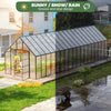 [10X36FT] Extra-Large Heavy-Duty Outdoor Walk-In Greenhouse With Adjustable Roof Vents, 4MM (SAK26174)