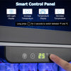 Compact Refrigerator with Adjustable Thermostat and Stainless Steel Door-Silver