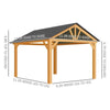 [09X11FT] Alora Premium Outdoor Hardtop Patio Backyard Gazebo (SAK86341)