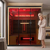 Rövia Ember 4-Person Full-Spectrum Infrared Sauna With Himalayan Salt Panels [Made-To-Order] (SAK80537)