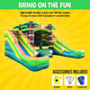 16FT Tropical Bounce House Combo With Double Water Slides (SAK92508)